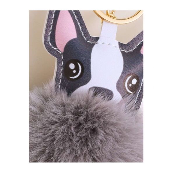 Pom Pom Dog Keychain - Picture 2 of 4